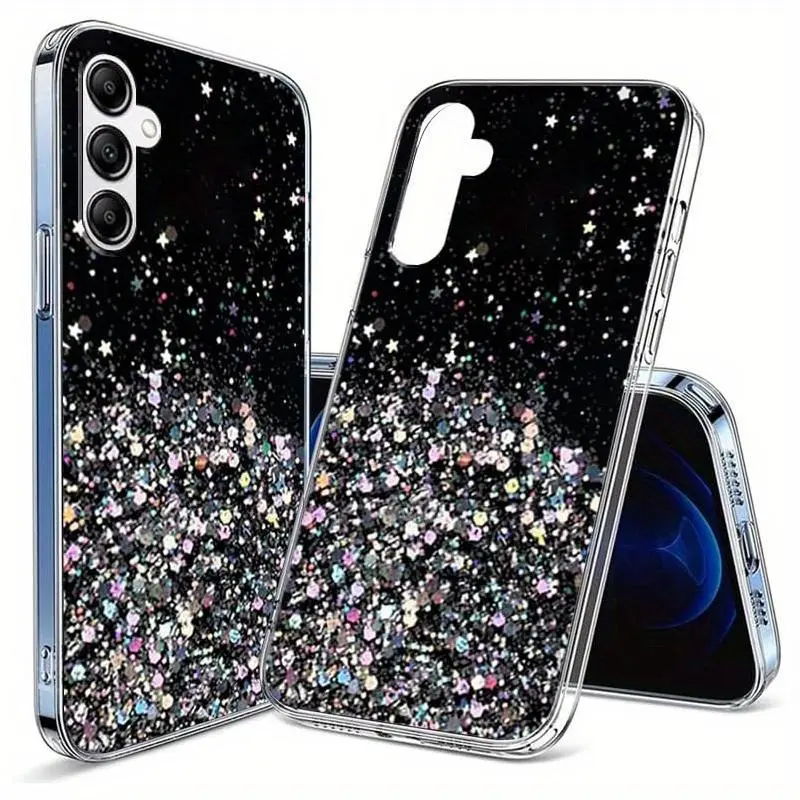 Glitter Phone Case, Clear Glitter Phone Cases for Samsung Galaxy S25 Ultra S24 S23 S22 S21 S20 Plus Ultra S24FE, Phone Accessories, Protector, Cover, Protective, for Cellphone 6