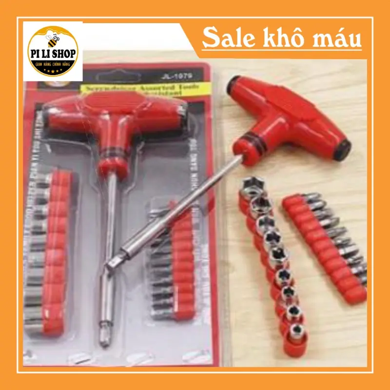 Bộ tua vít đa năng chữ T 22 chi tiết ,dụng cụ vặn ốc 22 đầu có thể thay đổi ,tô vít đa năng