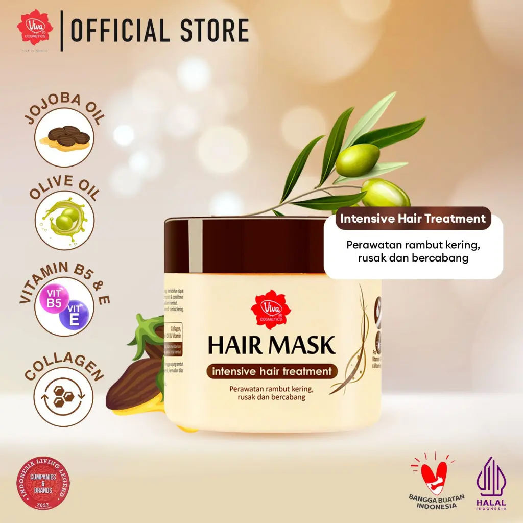 VIVA Hair Mask with COLLAGEN, JOJOBA OIL & VIT B5 - 200 g
