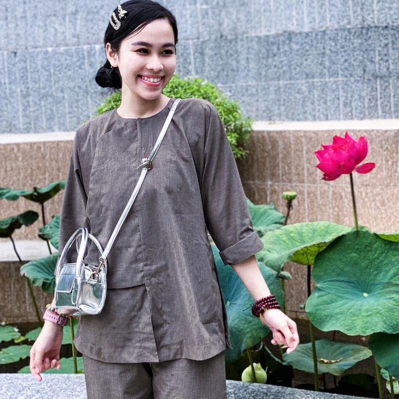  Pháp phục vạt hò vải tixi xô Cao Cấp Tín Như  tặng chuỗi vòng tay đá hoặc gỗ  - có bigsize 78kg - Pháp Phục Tín Như Hot Trend Nữ nam 