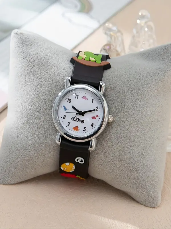 Cute Cartoon Dinosaur Pattern Quartz Watch, Fashionable Wristwatch for Men, Trendy All-match & Exquisite Watch for Birthday Gift 5