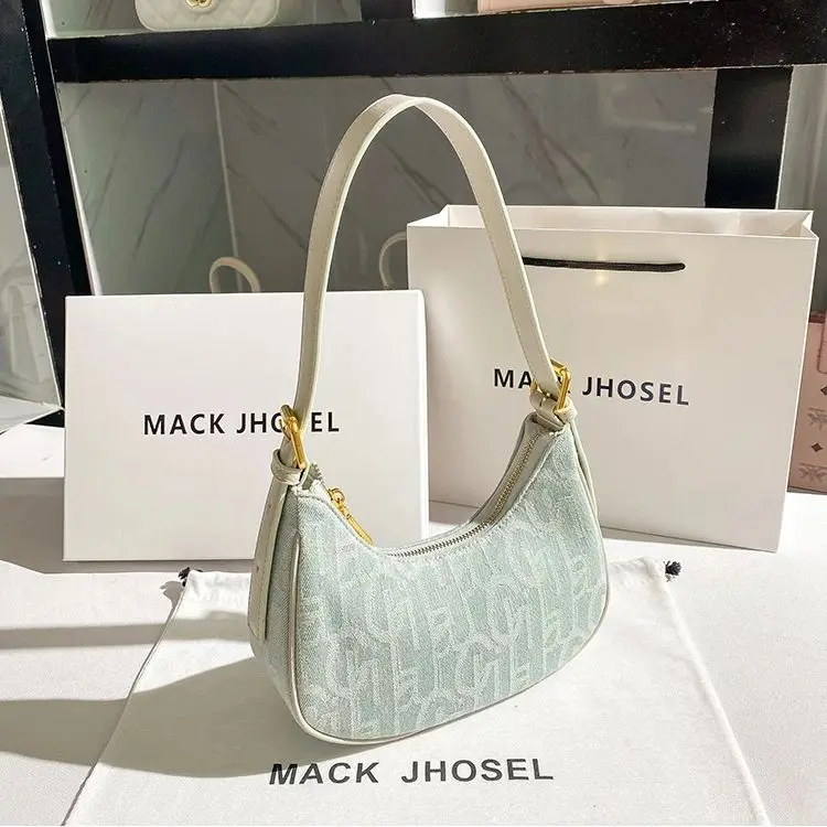Túi Kẹp Nách, Vải Bố Cổ Điển Mackjhosel Pu Niche, Phong Cách Pháp, Dành Cho Nữ, Thích Hợp Cho Mùa Thu Và Mùa Hè, Hàng Mới Về 2021, Túi Đeo Vai, Hồng Kông