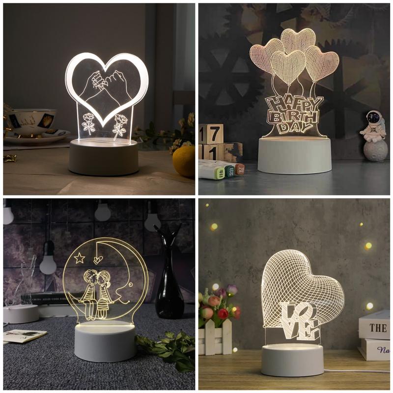 Pplus lampu malam LED Steker + sakelar Kuning hangat Tidur Akrilik ...