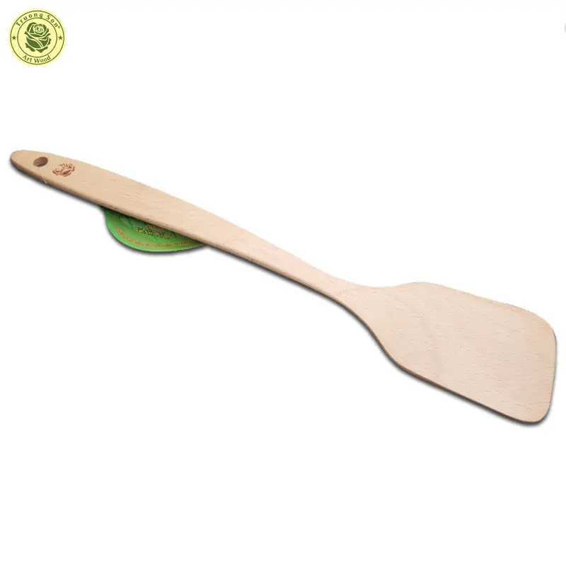 Xẻng Chiên Xào Thức Ăn Siêu Mỏng Cán Dài - Vá Sạn Gỗ 09 ( 40 x 7.5 cm ) - Đồ Gỗ Nhà Bếp Thương Hiệu Trường Sơn 2