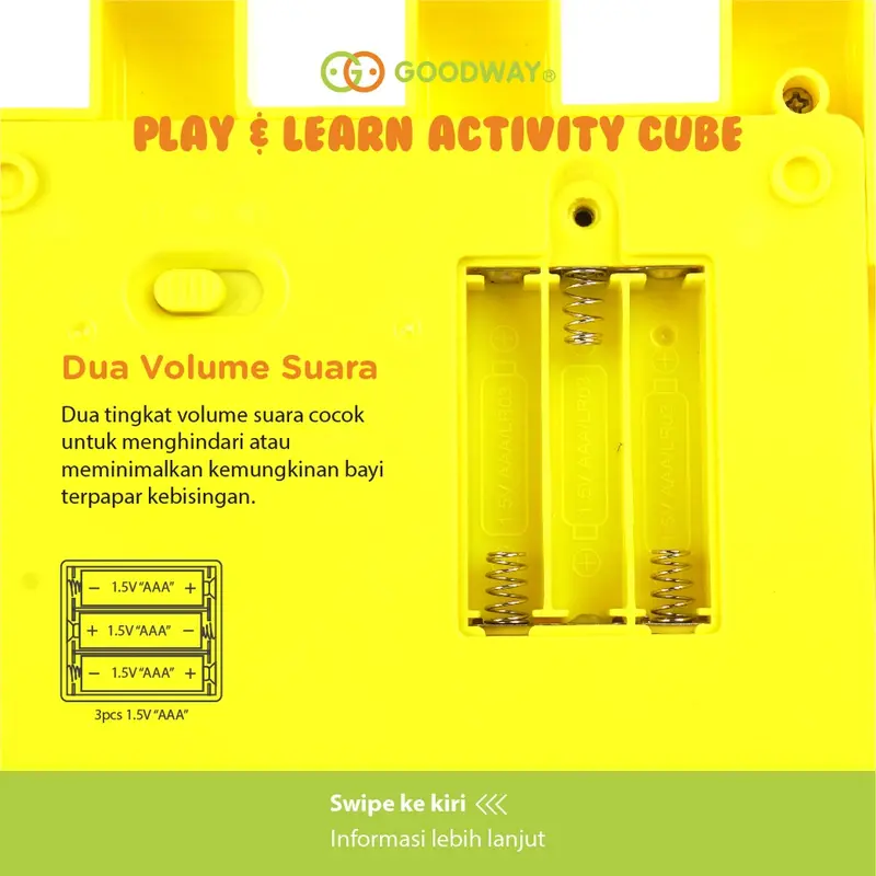 Goodway Play & Learn Activity Cube GW3850A / Busy Box / Mainan Edukasi Anak / Mainan Anak / Wisdom Box - Mainan Bayi 7
