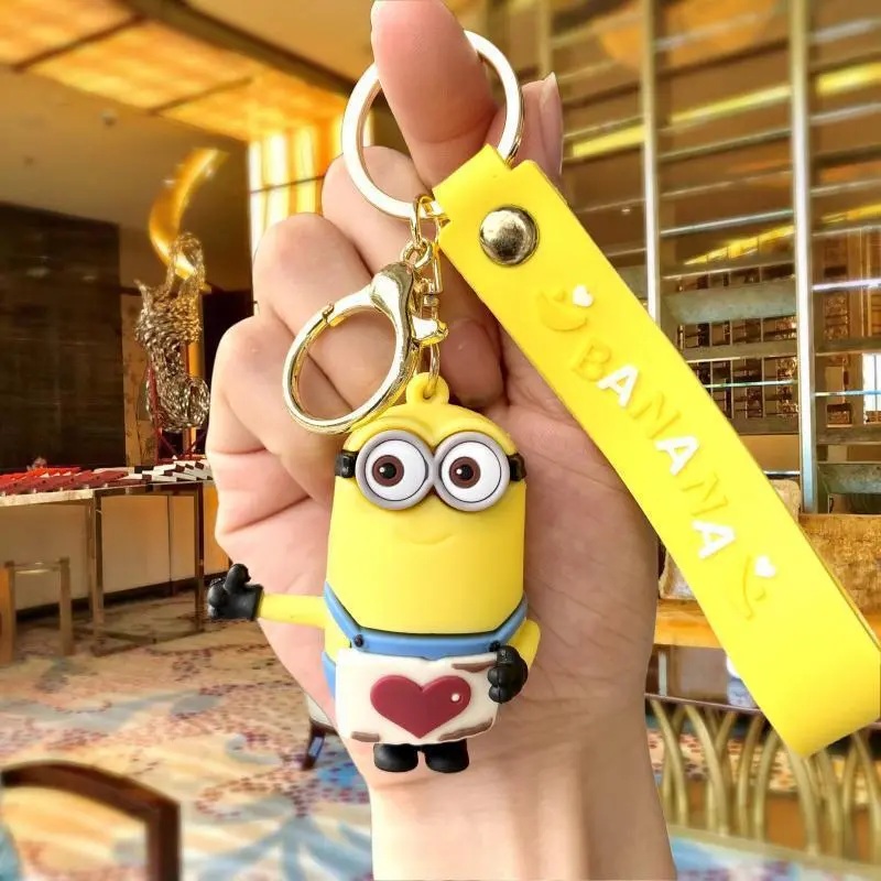 Dây Chuyền Chìa Khóa Minions, Thiết Kế Hoạt Hình Dễ Thương, Mặt Dây Chuyền Cặp Đôi Anime, Đồ Trang Trí Treo Ba Lô, Quà Tặng Bob Kevin Stewart mock  hoagau la bubu 5