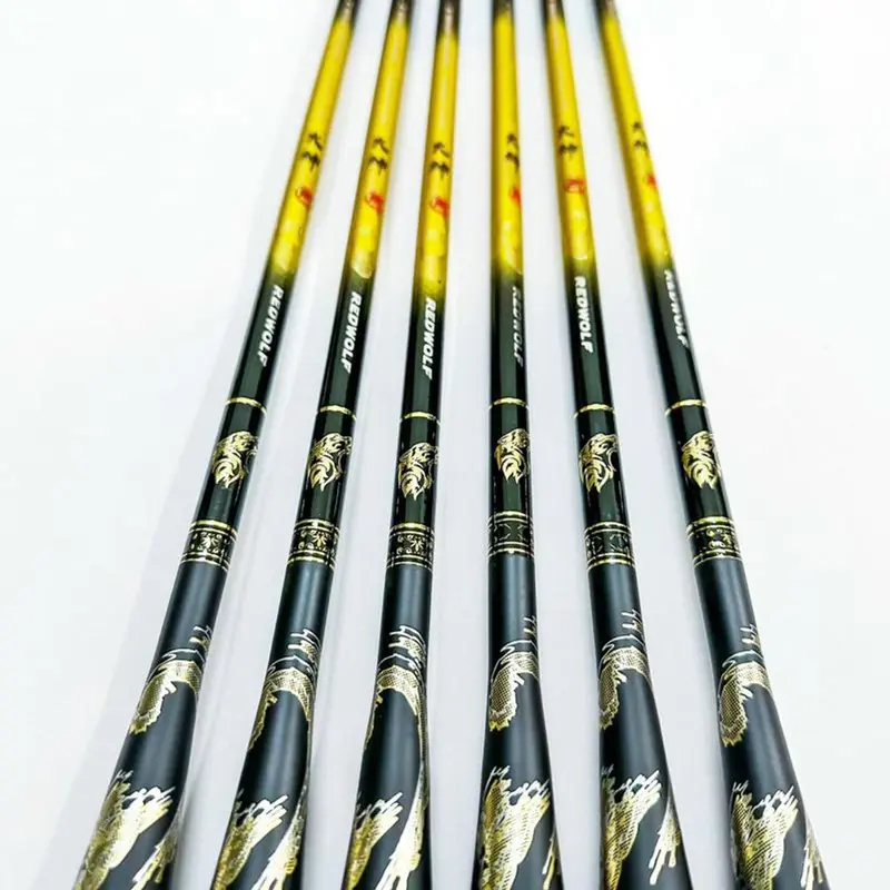 Cần câu tay sói vàng 4H 28i kèm túi vải ngọn trục phao luoi Đi Câu Bắt Cá Fishing Câu Cá Carbon 4