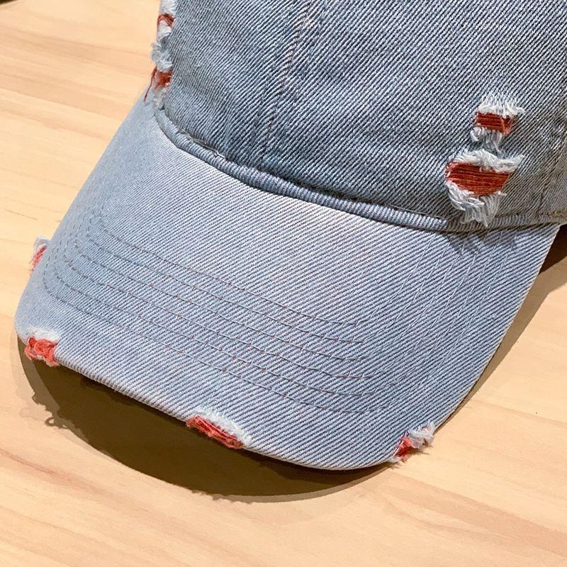 Product Introduction of Mũ Bóng Chày Denim, Phong Cách Cổ Điển Màu Trơn Thời Trang Cá Tính, Mũ Lưỡi Trai Rách, Thiết Kế Lỗ, Hợp Xu hướng Cho Nam Và Nữ, Phong Cách Hip-Hop Đường Phố, Mũ Chống Nắng Hat Cap 2