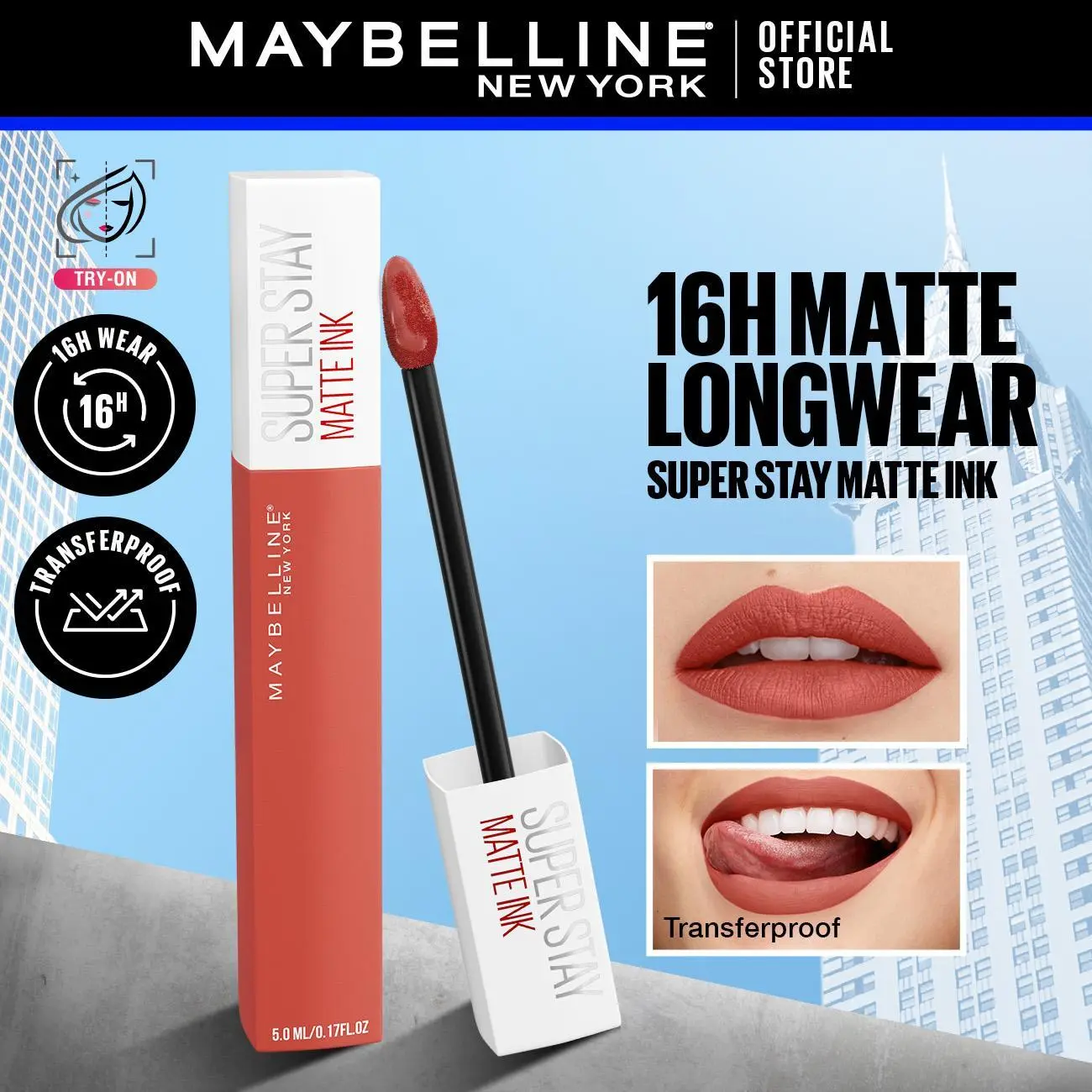 Maybelline Super Stay Matte Ink 16H Long Wear Liquid Lipstick | Transfer Proof | Best selling matte liquid lipstick