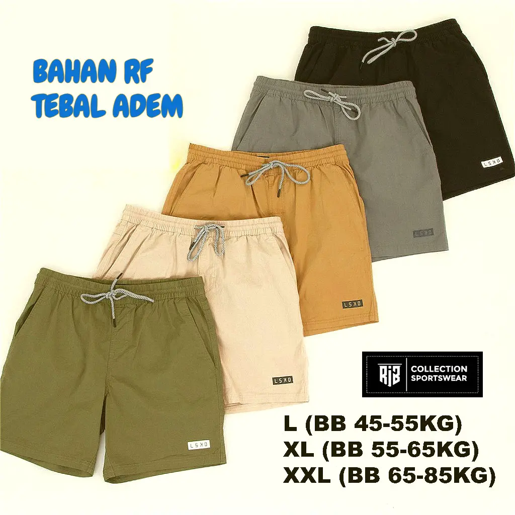 PROMO 5 PCS 100RB - Celana Remaja Pendek Pria kain RF Tebal Adem lembut | Boardshort Santai Terbaru Surfing Nyaman