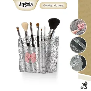 ANGOLA Kotak Penyimpanan Serbaguna Tempel E77 Tempat Penyimpanan Brush/Skincare/Kapas Multifungsi Plastik/ Rak Tempel / Rak Gantung