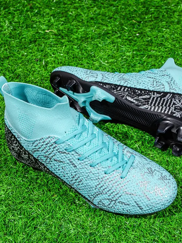 Unisex's Fashionableslip on  Up Soccer Shoes, Breathable Comfortable Non-slip High Top Football Shoes, Football Cleats for Outdoor Training 6