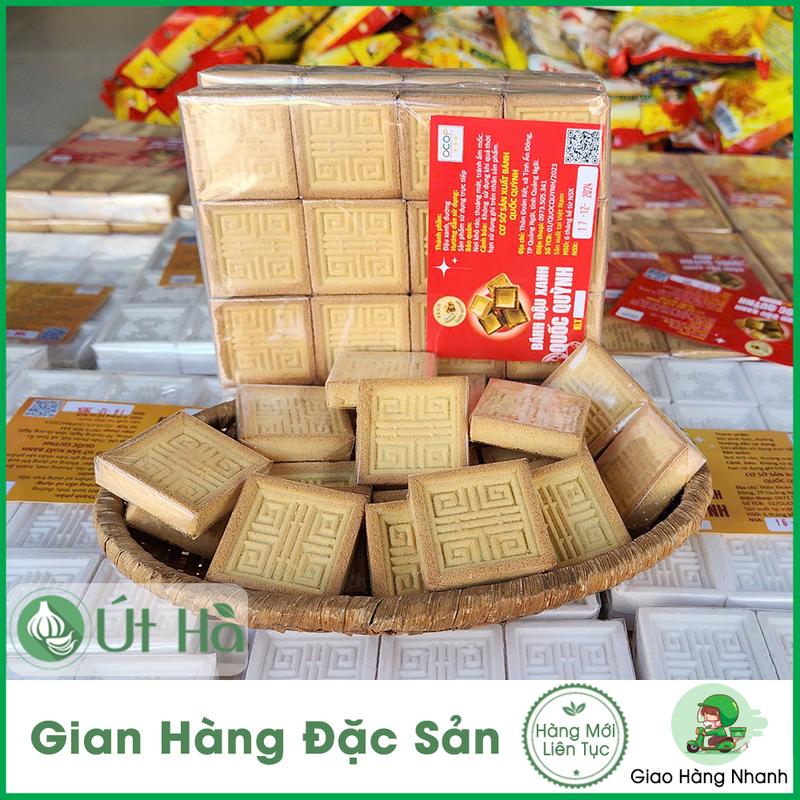 Bánh Đậu Xanh Nướng Quảng Ngãi Gói 24 Cái Bánh Vuông Thơm Ngon Giữ Nguyên Hương Vị Truyền Thống