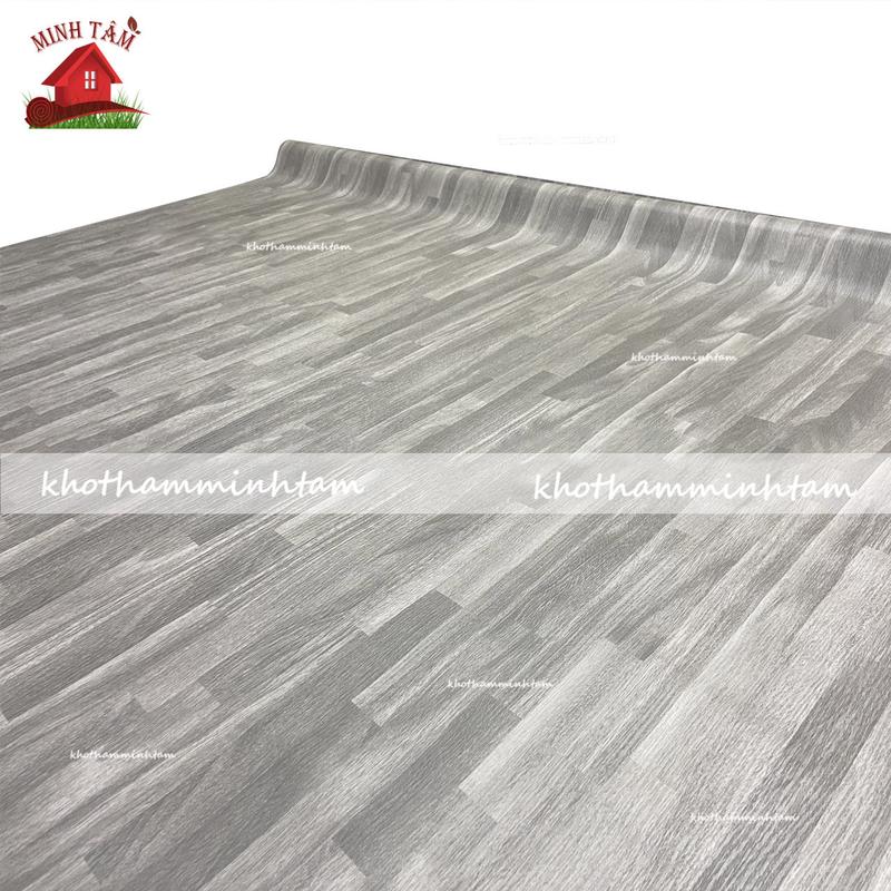 (Combo 10m2) Thảm simili trải sàn vân gỗ, nhựa PVC chưa có keo, dày 0.5mm - Khổ 1m