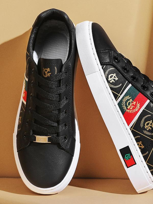 Men's Fashionable Lace Up Low Top Sneakers, Casual Comfortable Sports Shoes for Daily Wear, Trendy All-match Sneakers for Men, Closed 3