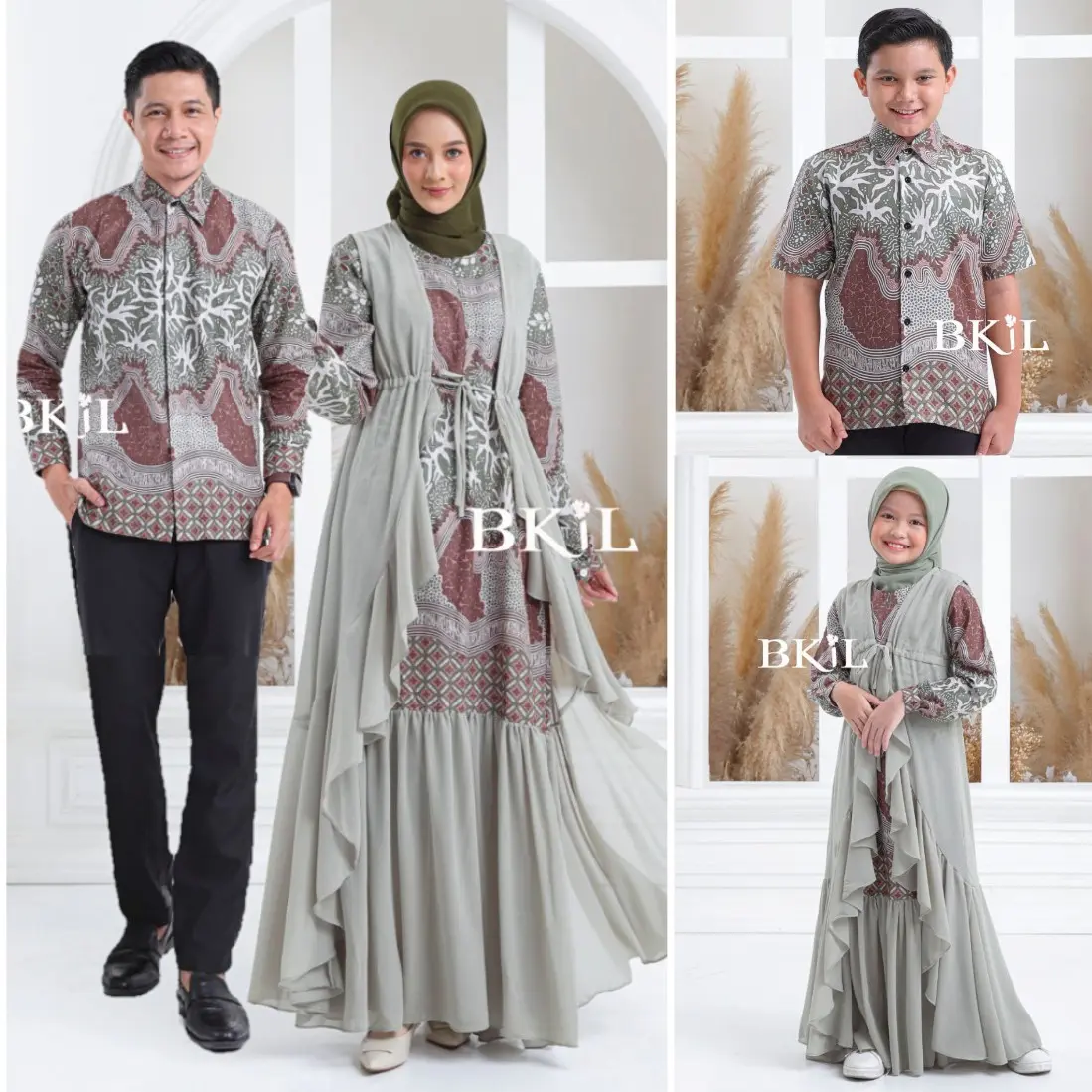 Sarimbit Keluarga Muslim Baju Couple Lebaran 2025 Couple Keluarga Lebaran Sarimbit Gamis Muslim Gamis Lebaran Terbaru Couple Gamis Ibu dan Anak Batik Pasangan Dress Ceruty