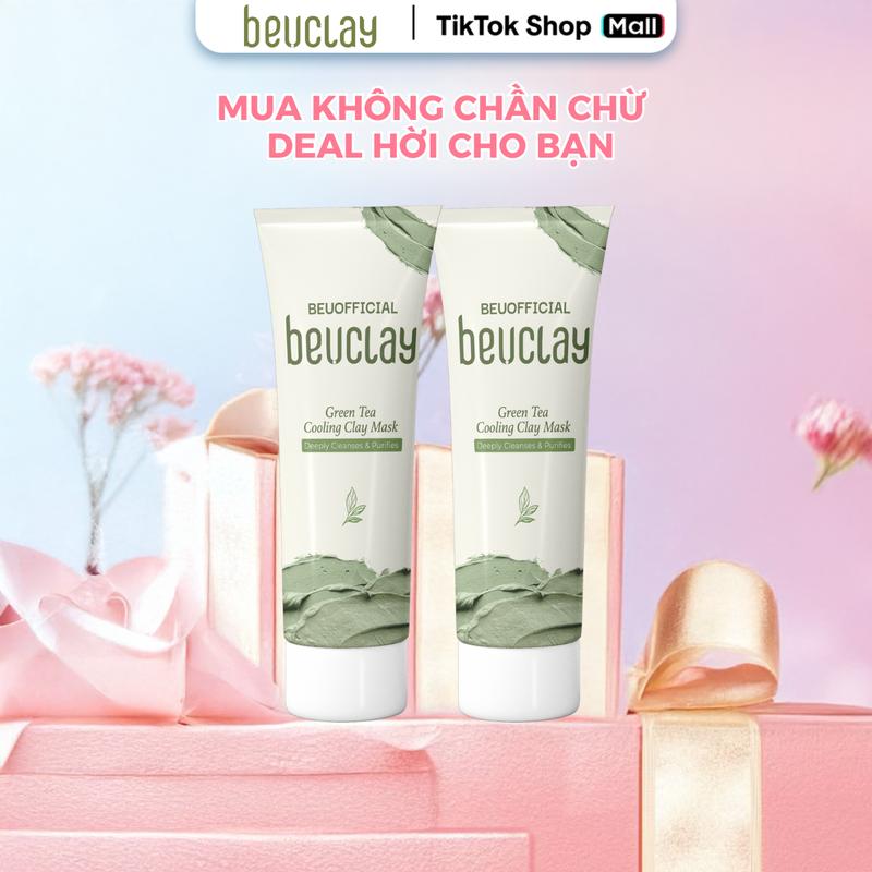 [DEAL 2 MN] - MNL8020 COMBO 2 Tuýp BEUCLAY Mặt Nạ Đất Sét Nam Nữ Women, Hỗ Trợ Lấy Đi Tế Bào Chết, Giảm Thiểu Dầu Thừa tốt, Làm Đẹp Da Skincare Cosmetics Trà Kem Face bùn set
