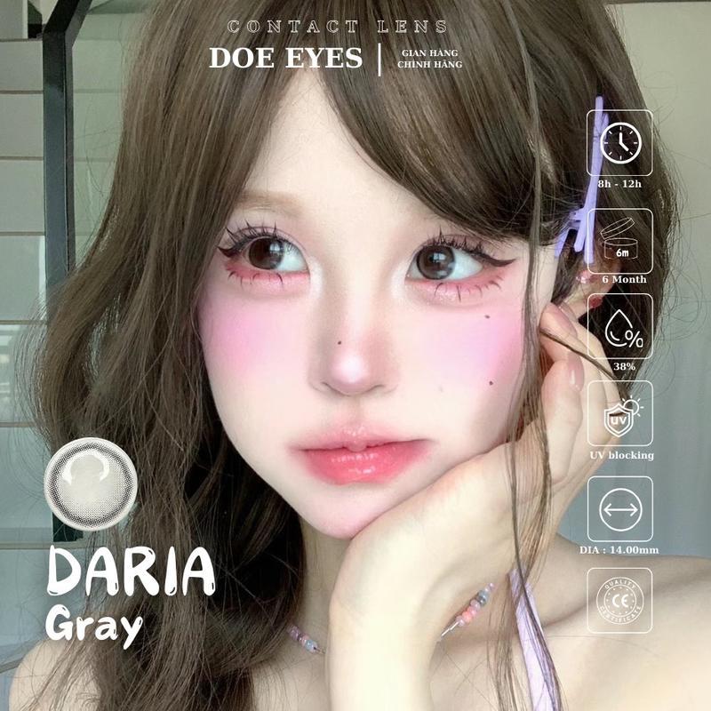 [Daria Gray] có cận đến 6.5 - Lens Kính áp tròng - 1 CHIẾC lens Doe Eyes - Kính áp tròng cận