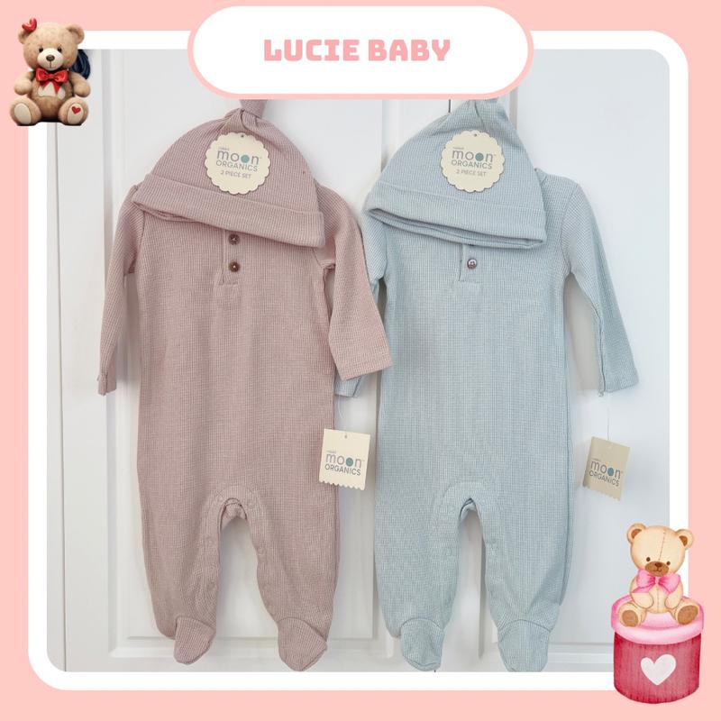 Sét body 2 chi tiết dài tay kèm móc cho bé trai 0-9 tháng chất liệu cotton thoải mái mỏng nhẹ mùa thu đông Kem Vải Cotton mền 0