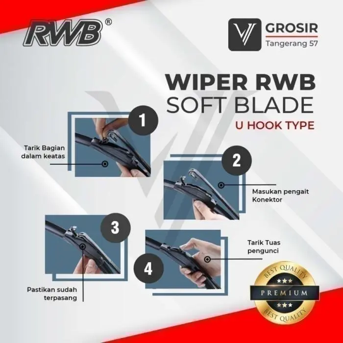 WIPER COLT DIESEL PS100 PS120 Soft Blade RWB 2 Pcs 2