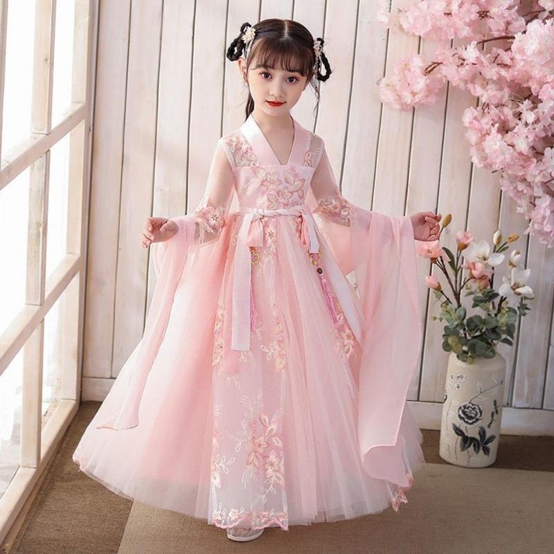 Trang Phục Hán Phục Trung Quốc Cho Trẻ Em, Phong Cách Xuân Thu Cho Bé Gái, Quần Áo Mùa Hè Mới, Áo Khoác Và Váy, Siêu Thanh Lịch, Bộ Đồ Tang, Phong Cách Trang Phục Cổ Trang Cho Bé Gái, Năm 2024 4