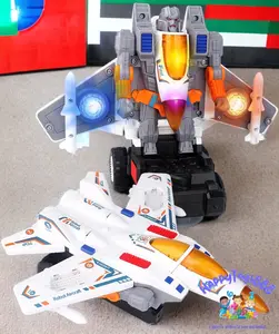 HAPPYTOYS.888 #C01 MAINAN PESAWAT BERUBAH JADI ROBOT / MAINAN PESAWAT ROBOT ADA LAMPU DAN MUSIC
