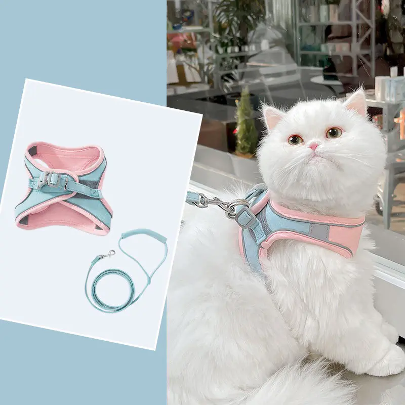 Dây dắt chó mèo kèm yếm chống đột quỵ