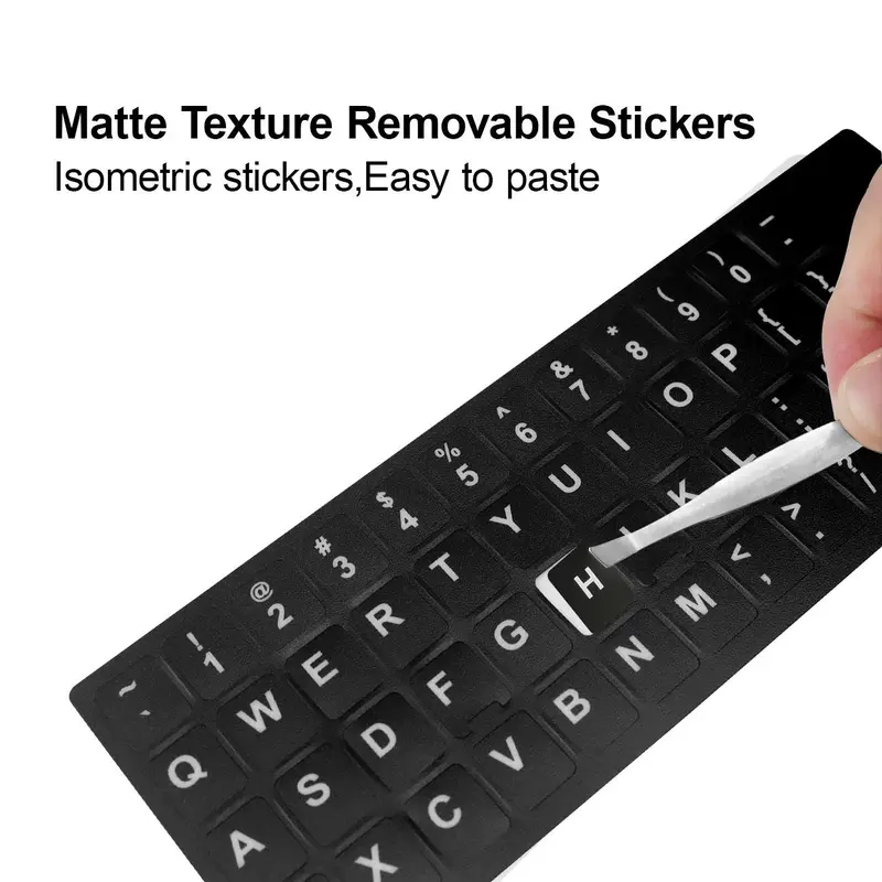 English Keyboard Sticker, Letter Pattern Keyboard Decal, Universal Keyboard Decoration Accessories for Home Office 2