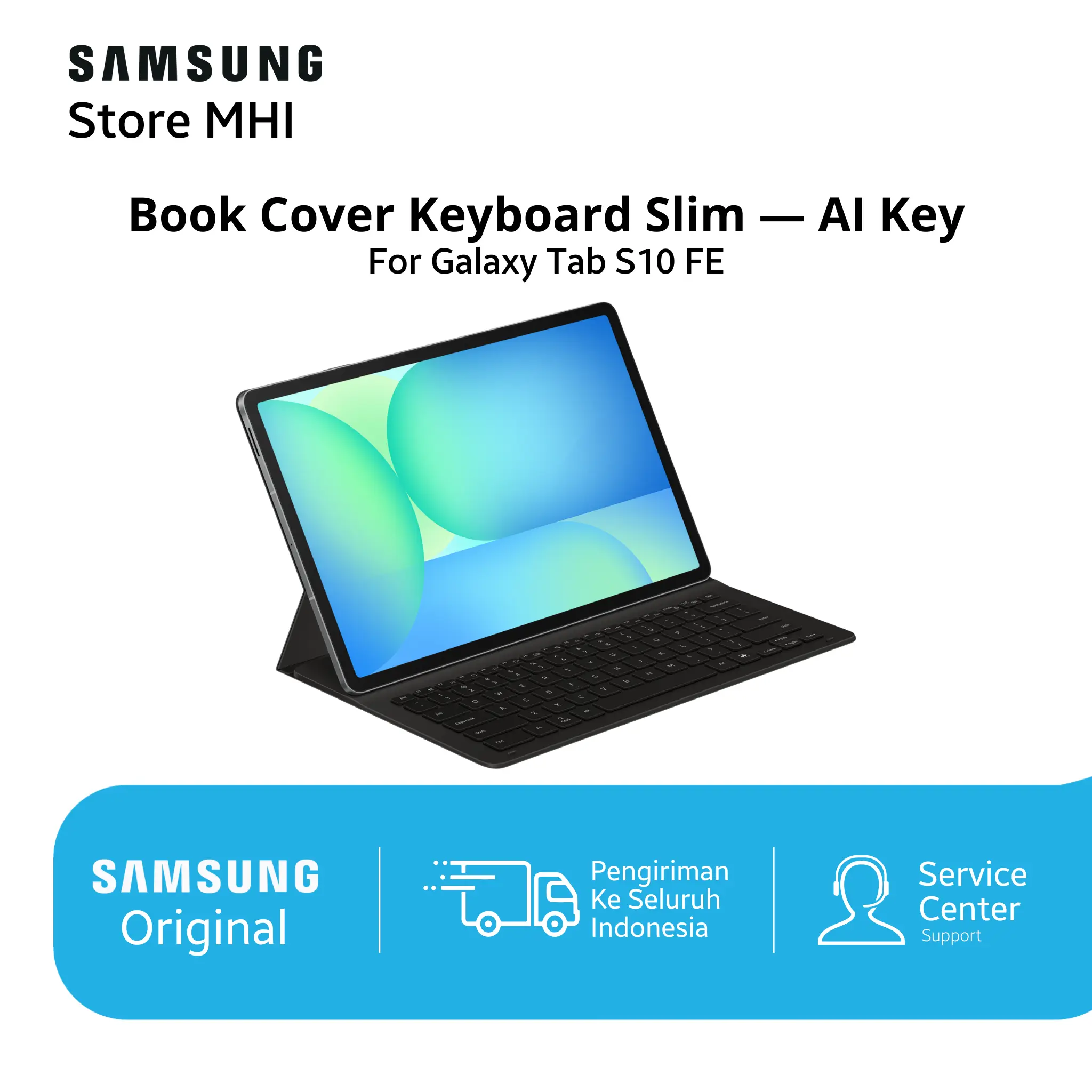 Keyboard Cover Tab S9/S9FE/S10FE (AI) SLIM (BIack)