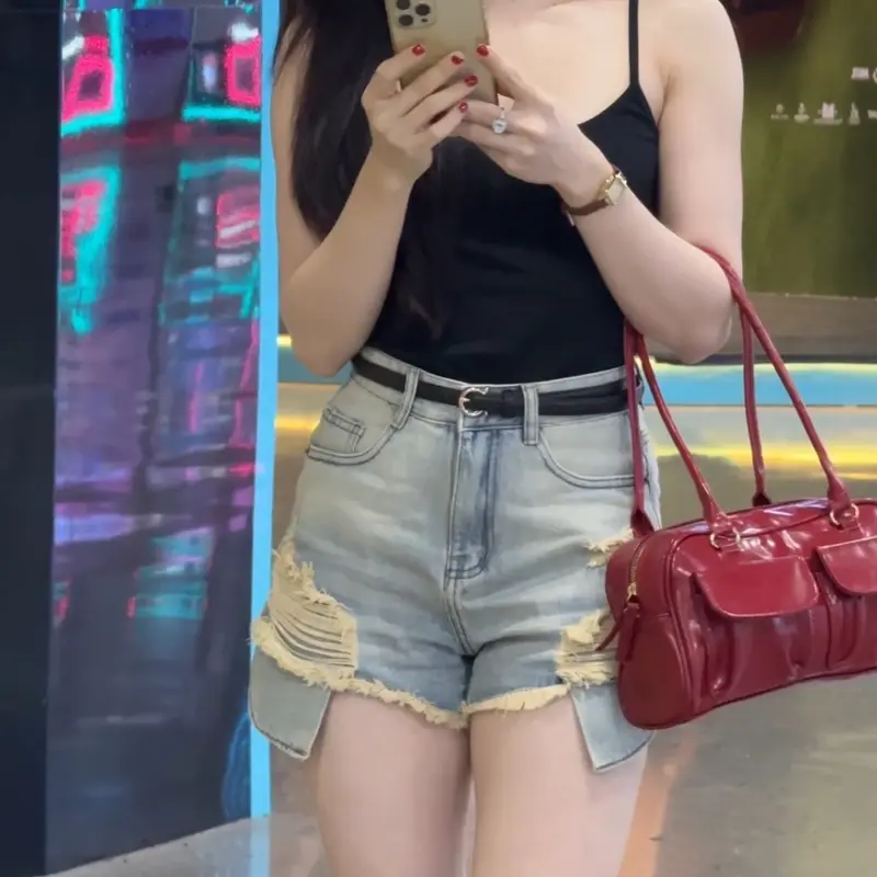 Short jeans wax rách bụi 2 túi 4
