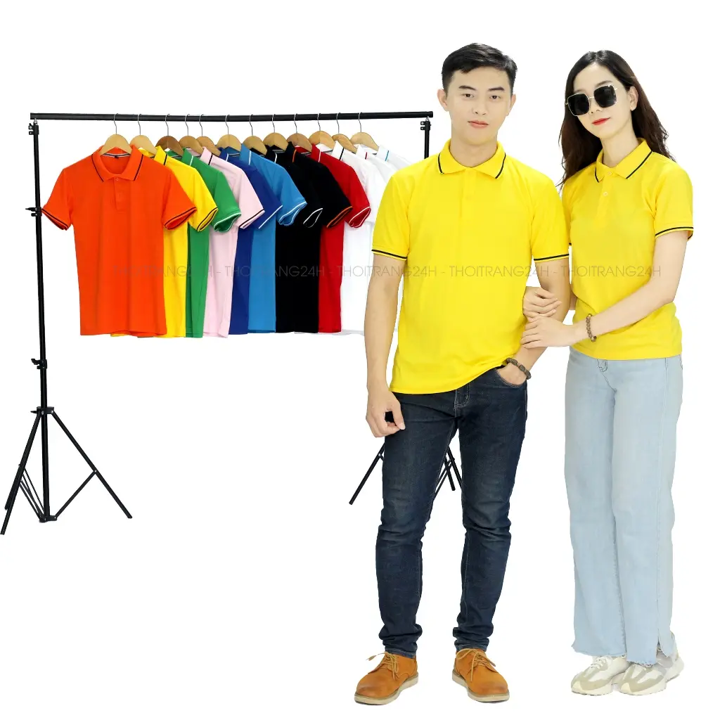 Top Áo Phông Polo Cá Sấu Mè THỜI TRANG 24H Áo Thun Có Cổ Nam Nữ - Nhận In Logo Thương Hiệu Đồng PhụcHOT TOP 2025