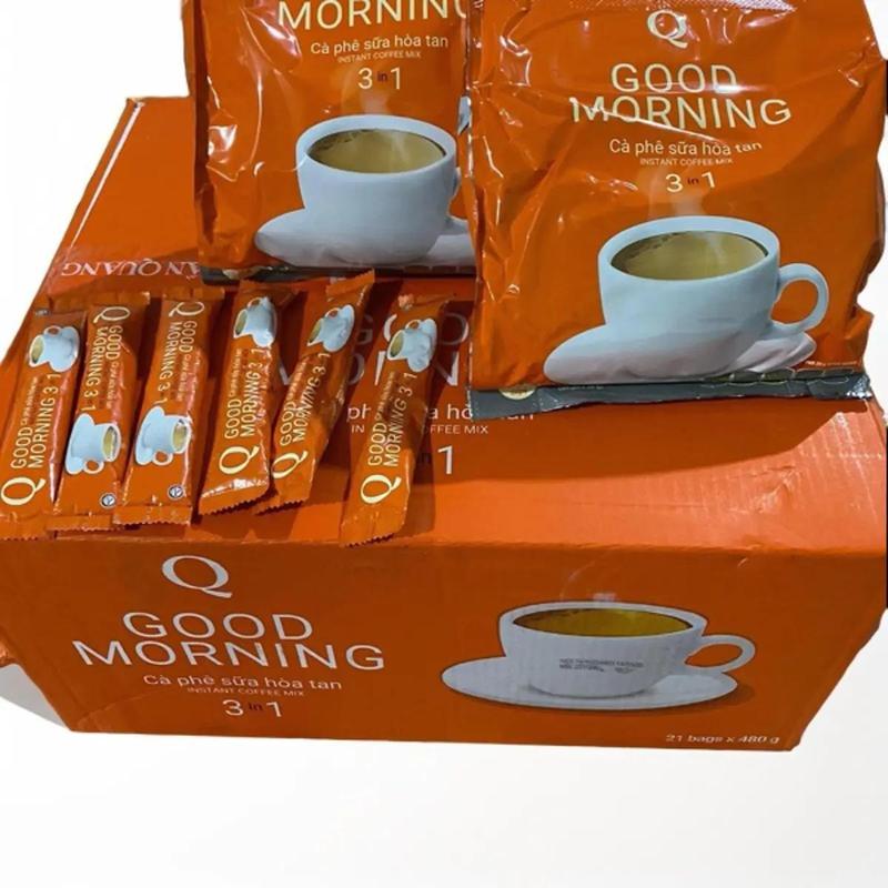 1 thùng cà phê sữa Trần Quang goodmorning ( 21 bịt , mỗi bịt 24 gói * 20 g ) Coffee   coffee