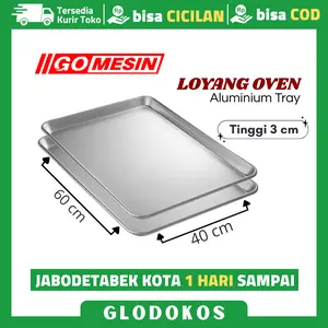 Loyang Oven Press Tebal Aluminium 40x60x3cm Loyang Kue Tanpa Sambungan