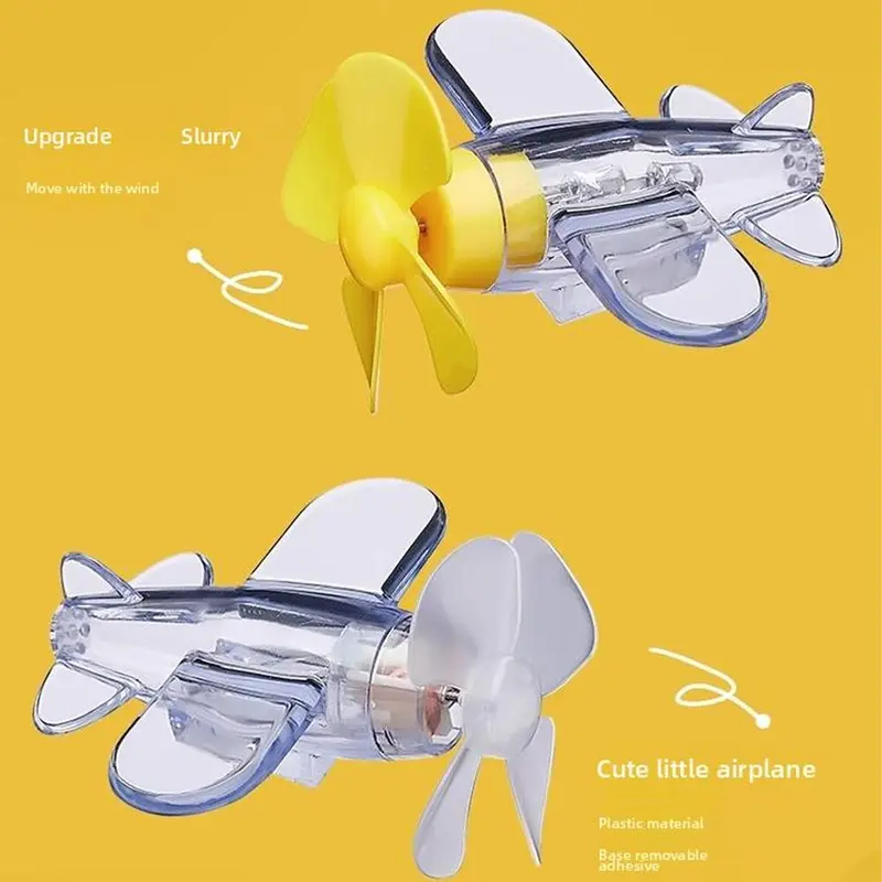 Đồ Trang Trí Mũ Bảo Hiểm Máy Bay Nhỏ Đèn LED Xe Đạp Điện, Đồ Trang Trí Xe Máy Năng Lượng Gió Phát Sáng, Thiết Kế Máy Bay Nhỏ 5
