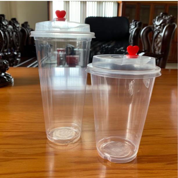 50 ly nhựa 500ML Nắp trái tim phi 90 Đựng Thực Phẩm