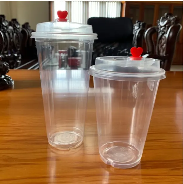 50 ly nhựa 500ML Nắp trái tim phi 90 Đựng Thực Phẩm 0
