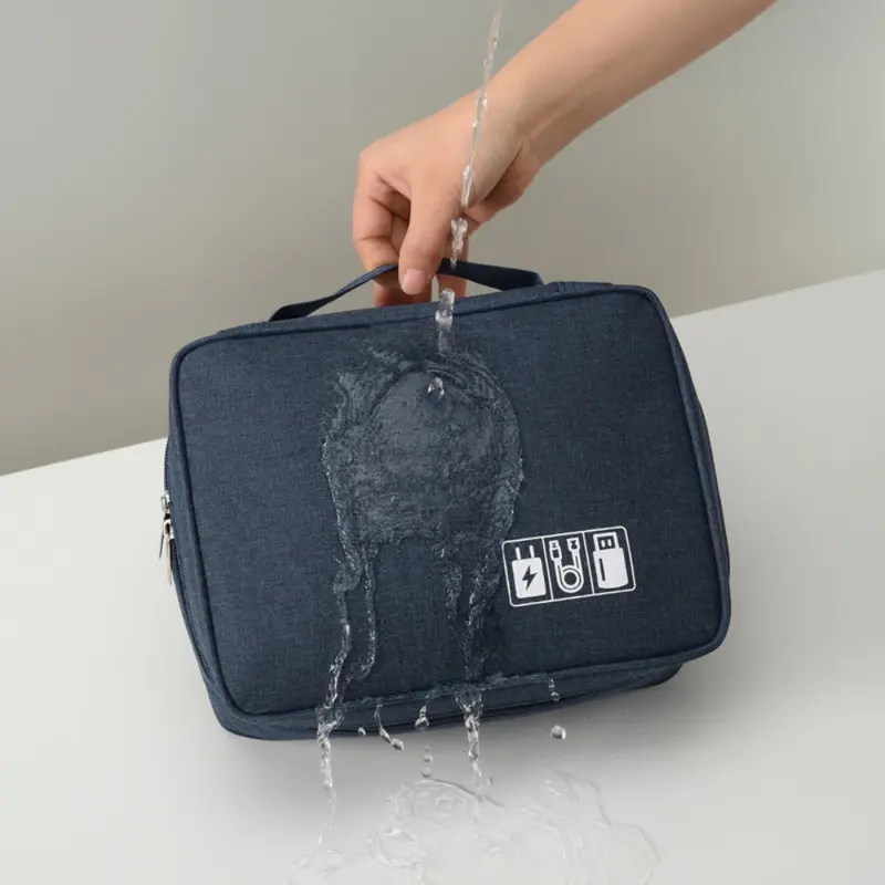 Travel Pouch Organizer Digital Tas Penyimpanan Gadget Kabel Charger USB Serbaguna/Travel Bag Digital Organizer 3 Layer Resleting Water Resistant 5