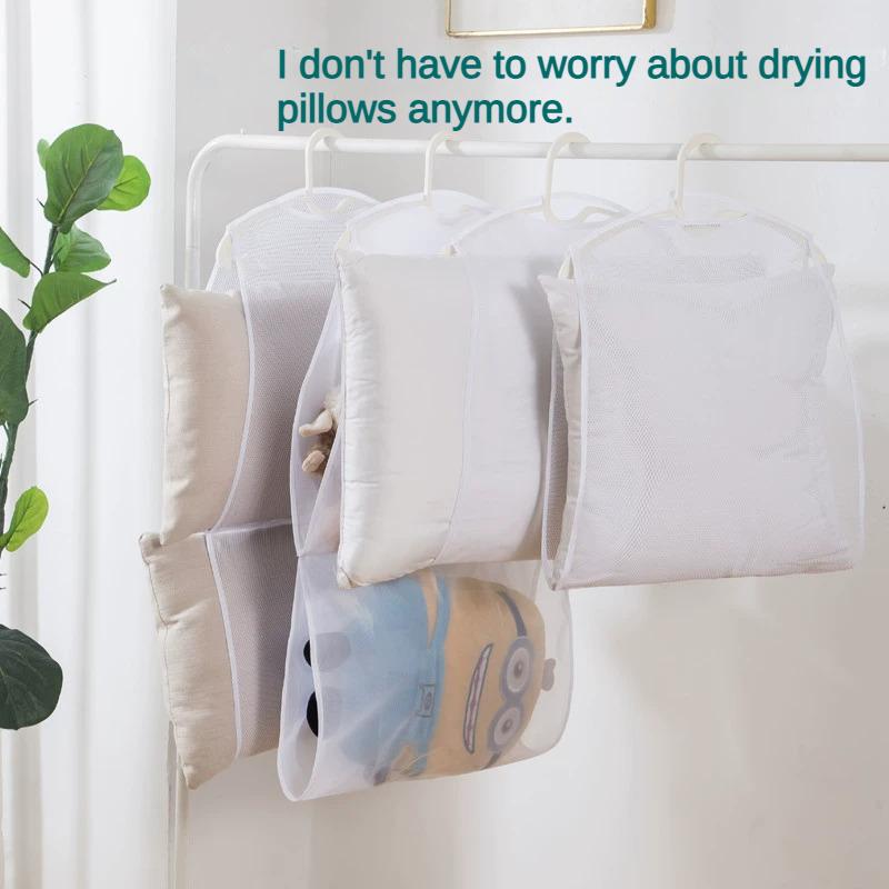 Drying Pillow Net Bag Hanger Pillow Drying Net Cushion Drying Rack Net ...