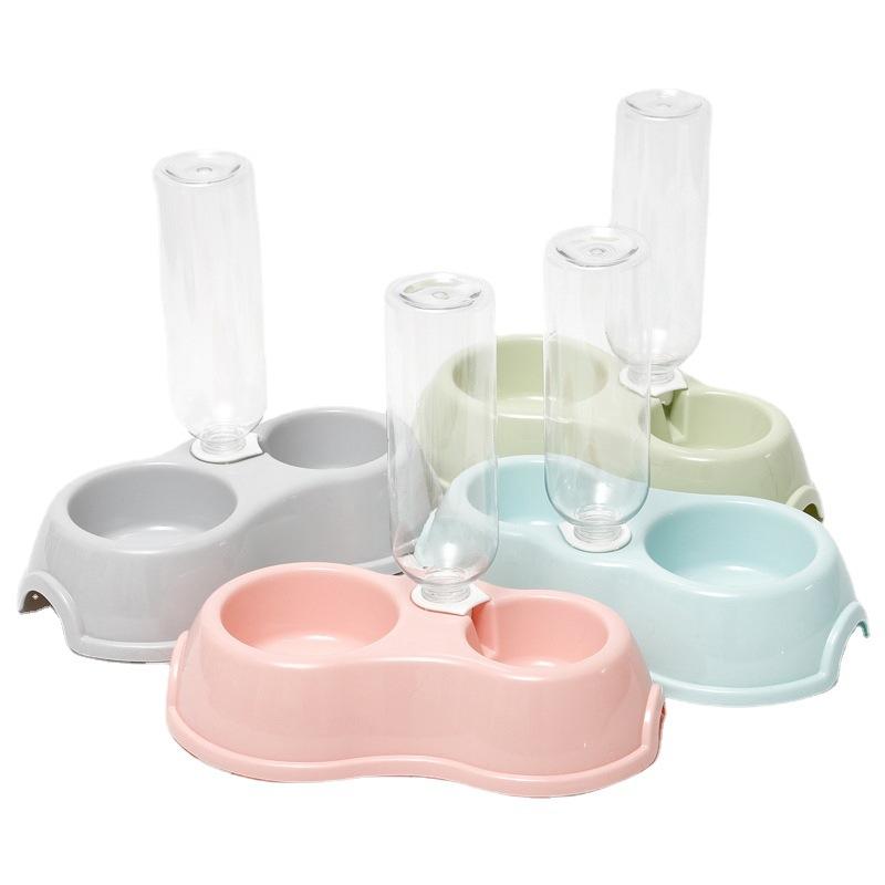 Bát cho chó mèo, Bát đôi đựng thức ăn và nước uống cho chó mèo, chất liệu nhựa cao cấp 5