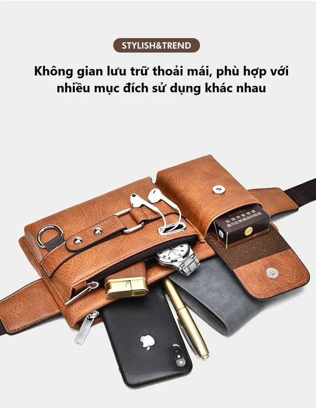 TÚI ĐEO HÔNG DA NAM Đa Năng MẪU MỚI CAO CẤP PHONG CÁCH HÀN QUỐC 3