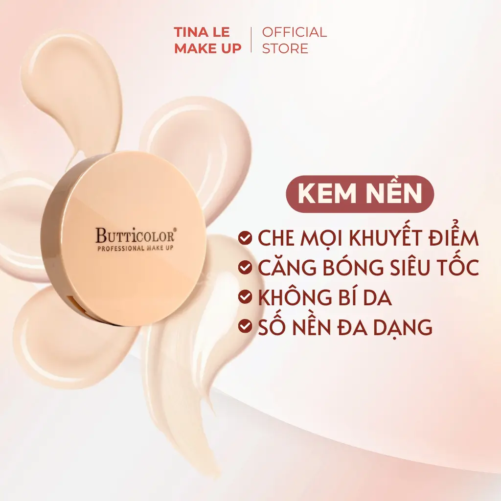 Kem nền siêu tốc Butti Color thách thức mọi khuyết điểm và cho lớp nền căng mọng trong vòng một nốt nhạc Mỹ Phẩm Trang Điểm Cosmetic