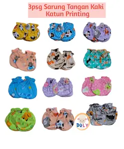 3psg Sarung tangan & sarung kaki Bayi Baru lahir Katun Lembut Newborn
