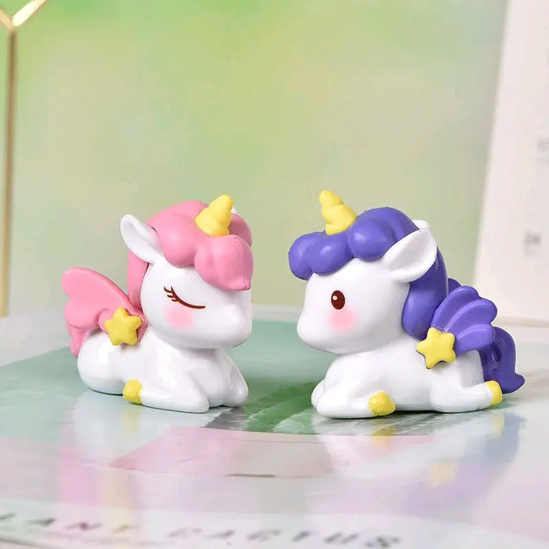 Cake Topper Ornamen Unicorn - Hiasan Ulang Tahun Karakter Unicorn - Mainan Anak Unicorn 3