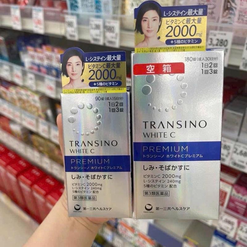 Viên uống trắng da Transino White C Premium 90 180 viên - Giảm nám tàn nhang mẫu mới