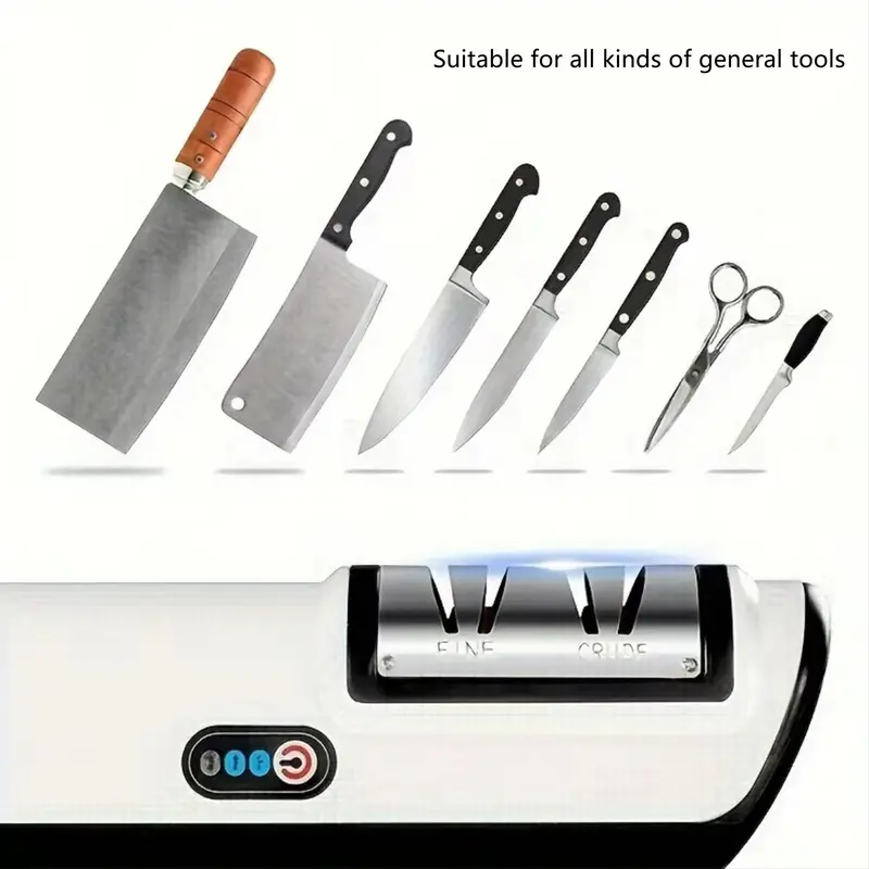 Electric Knife Sharpener, 1 Count Multifunctional Knife Sharpener, Household Knife Sharpener for Kitchen, Kitchen Gadgets, Appliances Sharpening Metal 2