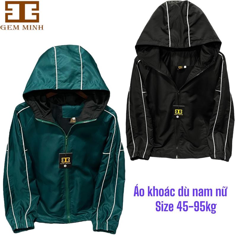 Áo khoác dù nam nữ 2 lớp lót thun cotton big size 45-95kg Jacket Menswear