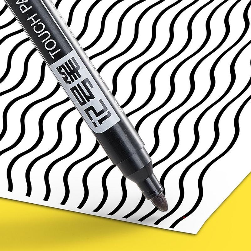 Product Introduction of High Quality 1.5mm Crude Nib Permanent Marker Pen Quick-Dry Fine Color Line Marking Pen Red Blue Black Ink Permanent Waterproof Marker Pens Gift 20