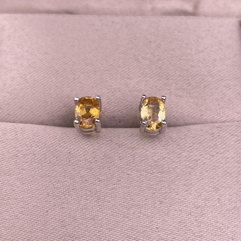 Product Introduction of Amethyst Garnet Citrine Blue Topaz Peridot Earrings S925 Silver Inlaid Classic Women's Earrings 17
