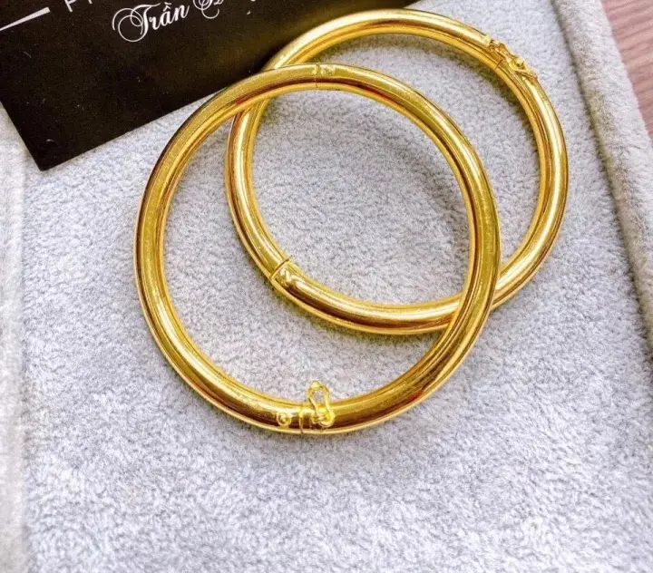 vòng trơn mạ vàng co khoá (1 chiếc) đơn giản dễ đeo Voi