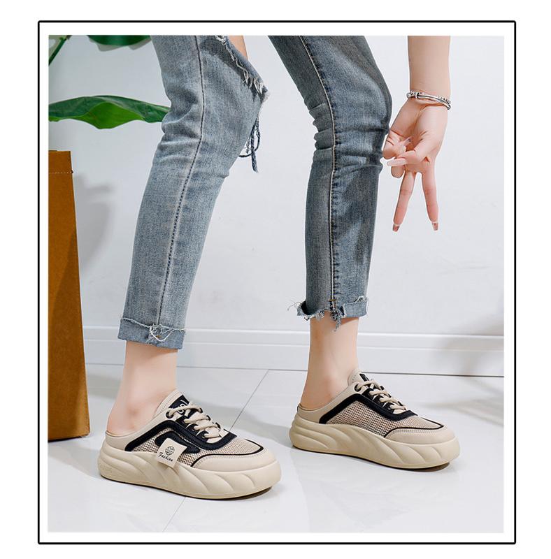 Product Introduction of Summer New Slip-on Sandals Women's Outer Wear Ins Fashion Platform Slippers Retro Casual Beach Kt2633 4